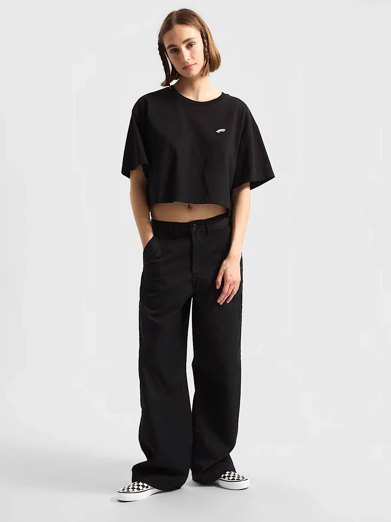 Футболки и поло Vans W SALTON RELAX CROP SS модель VN000P5QBLK1 Фото