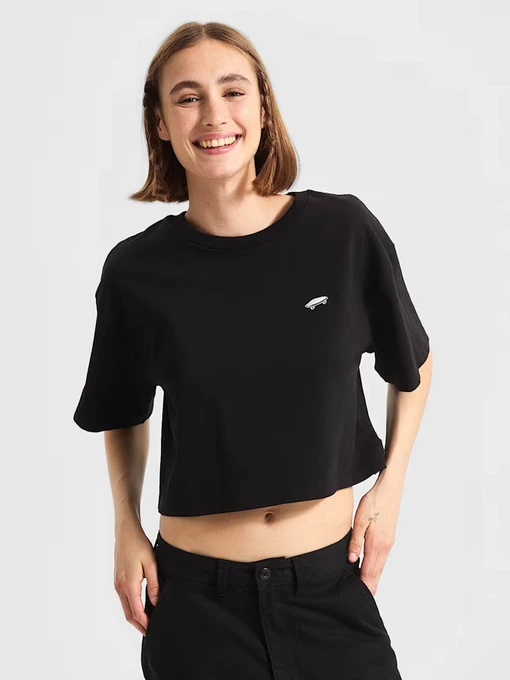 Футболки і поло Vans W SALTON RELAX CROP SS модель VN000P5QBLK1 Фото