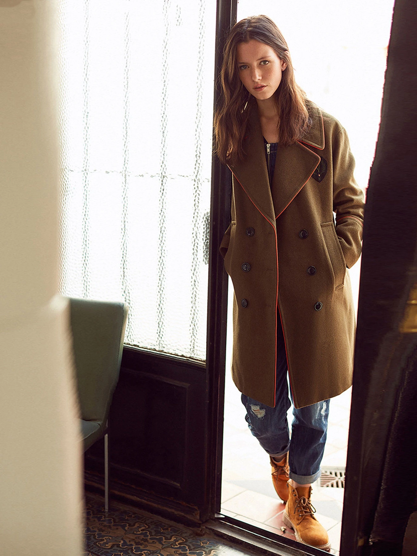Пальта та плащі Vero Moda модель 317427510E05_хакі комб. Фото