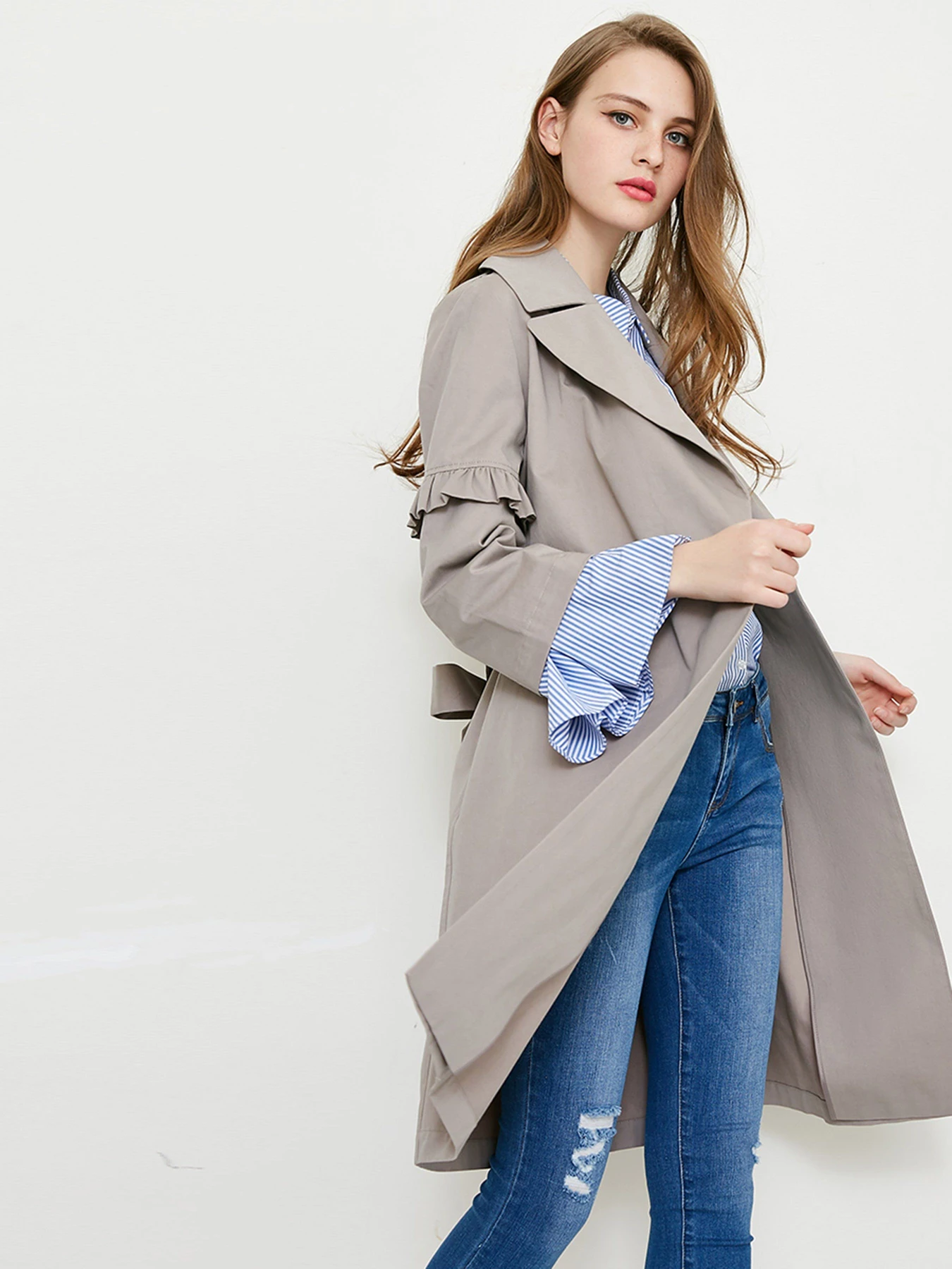 Пальта та плащі Vero Moda модель 318121546E12_бежевий Фото