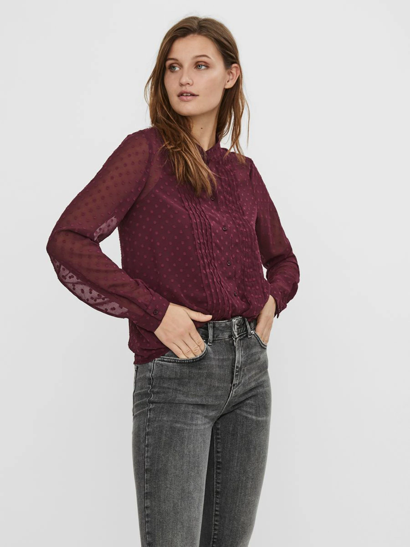Сорочки Vero Moda модель 10249321_бордовий Фото