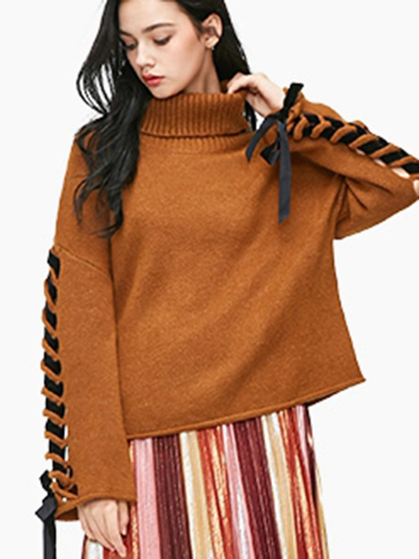 Светри та кардигани Vero Moda модель 318313506E11_коричневий з чорним Светри та кардигани Vero Moda модель 318313506E11_коричневий з чорним Фото