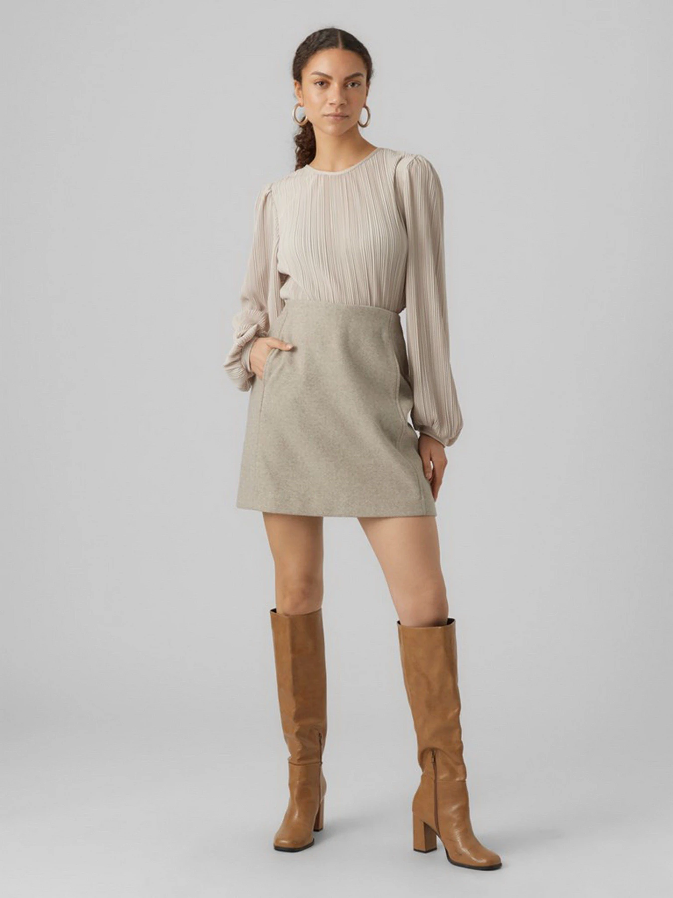 Юбки Vero Moda модель 10253954_Dark Grey Melange Юбки Vero Moda модель 10253954_Dark Grey Melange Фото