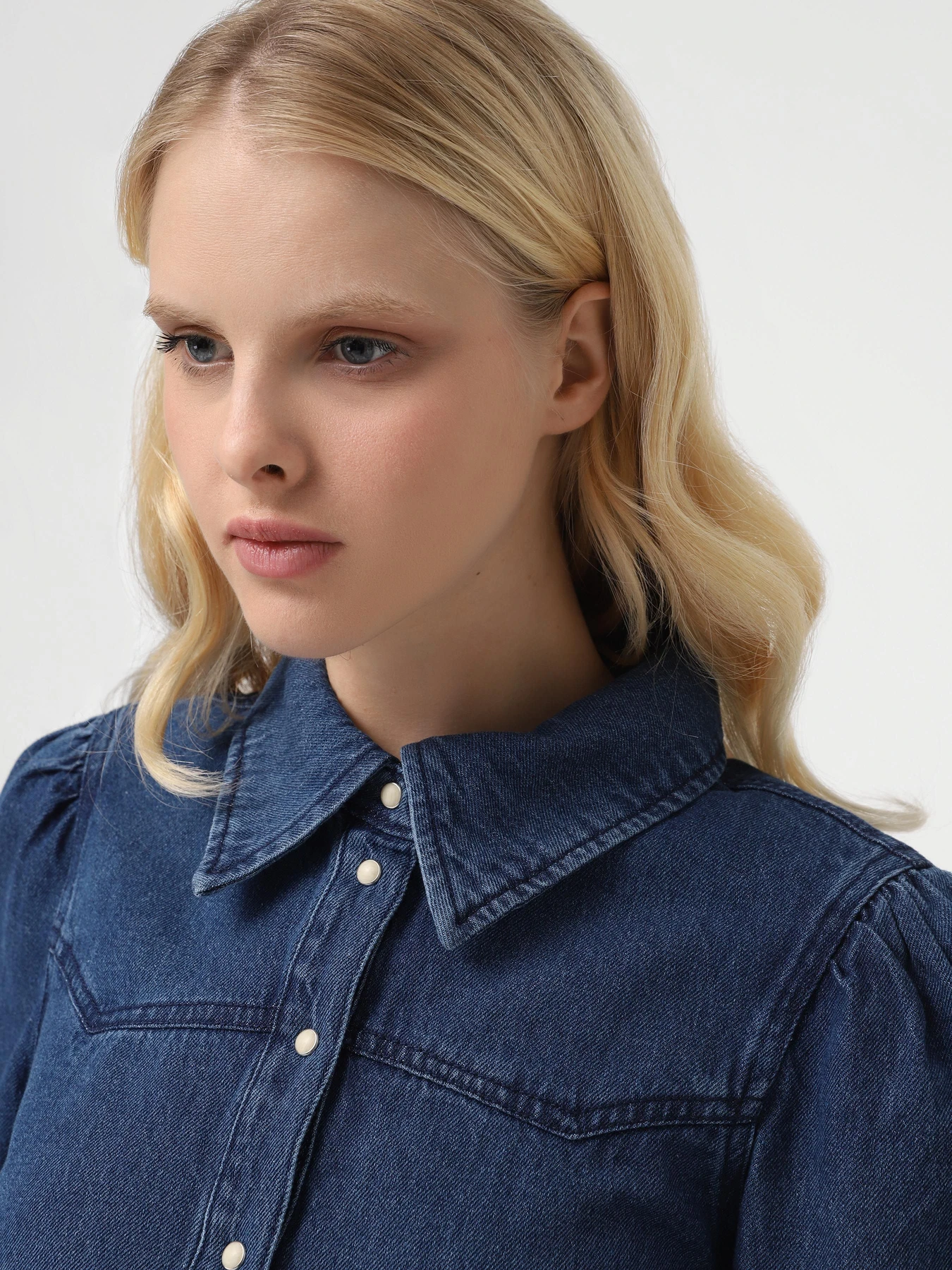 Рубашки Vero Moda модель 10323068_Dark Blue Denim Рубашки Vero Moda модель 10323068_Dark Blue Denim Фото