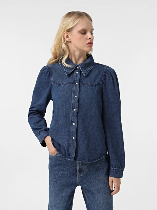 Рубашки Vero Moda модель 10323068_Dark Blue Denim Фото