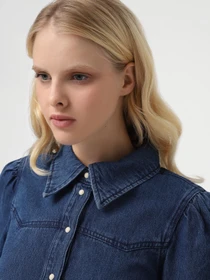 Рубашки Vero Moda модель 10323068_Dark Blue Denim Фото