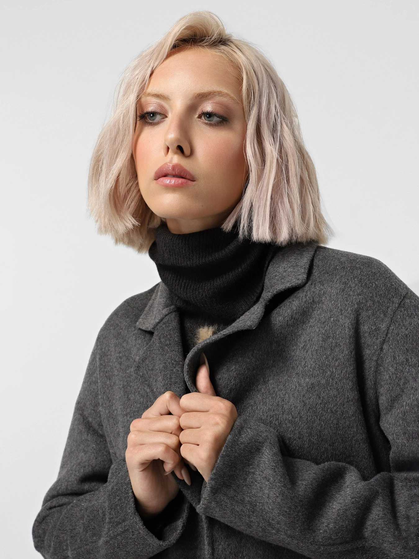 Пальта та плащі Vero Moda модель 10315046_Dark Grey Melange Фото