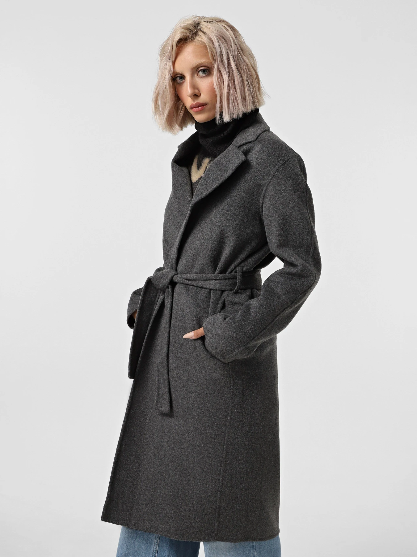 Пальта та плащі Vero Moda модель 10315046_Dark Grey Melange Фото