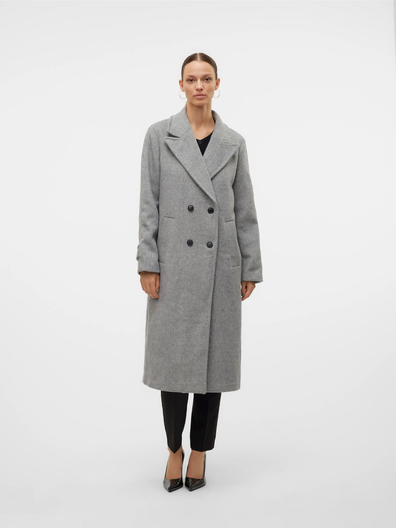 Пальта та плащі Vero Moda модель 10315047_Light Grey Melange Пальта та плащі Vero Moda модель 10315047_Light Grey Melange Фото