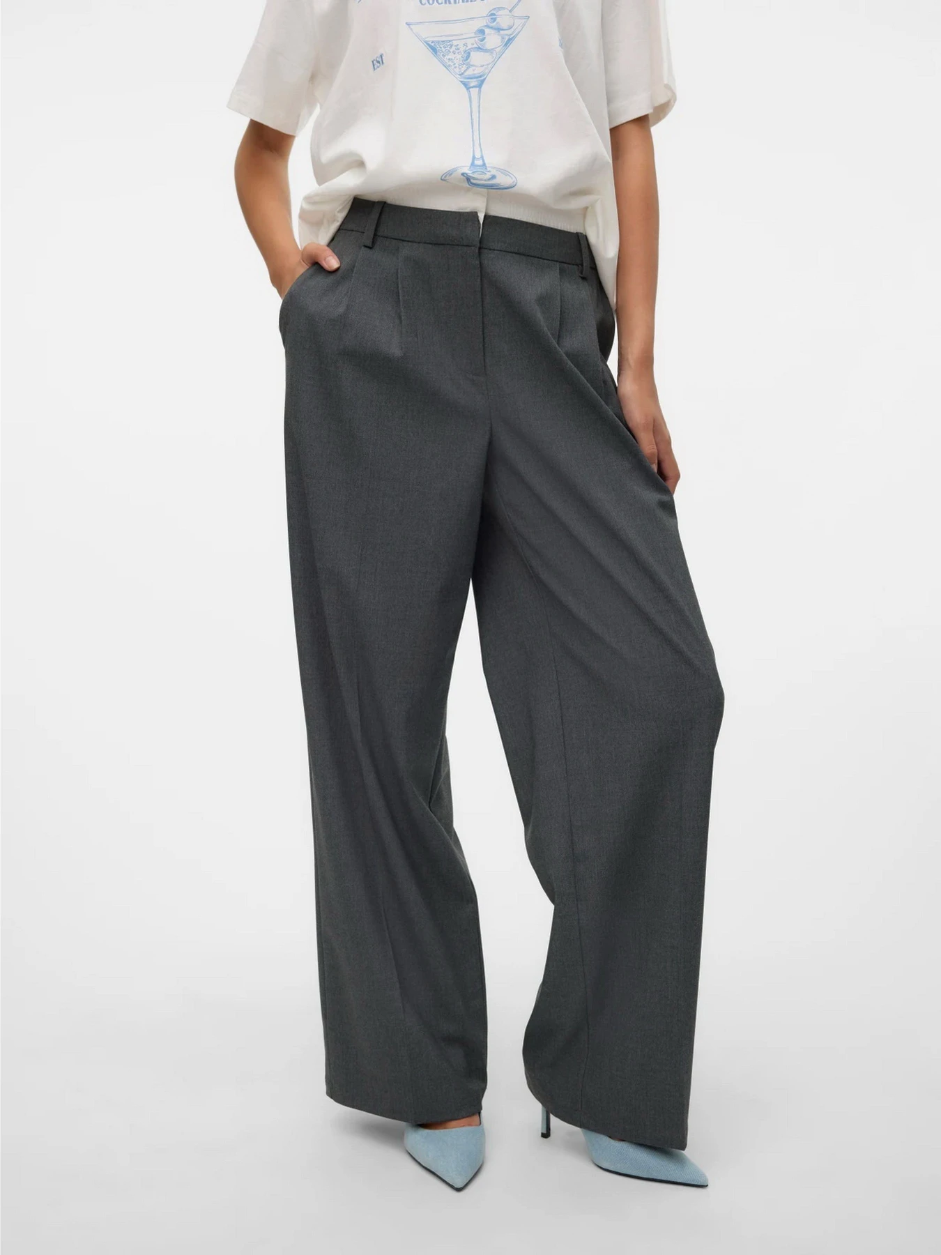 Штани Vero Moda модель 10318578_Dark Grey Melange Фото