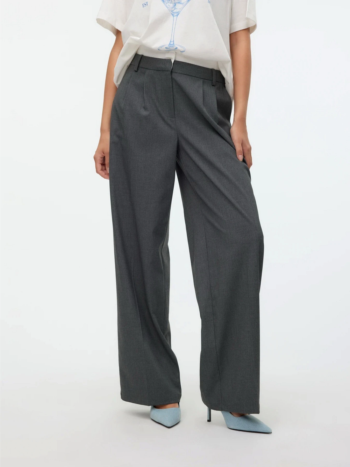 Штани Vero Moda модель 10318578_Dark Grey Melange Фото
