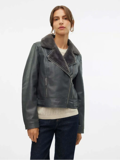 Куртки и дубленки Vero Moda модель 10250405_Asphalt ASPHALT FAUX FUR Фото