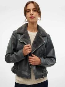 Куртки и дубленки Vero Moda модель 10250405_Asphalt ASPHALT FAUX FUR Фото