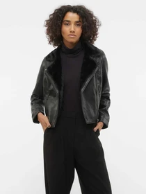 Куртки и дубленки Vero Moda модель 10250405_Black BLACK FAUX FUR Фото