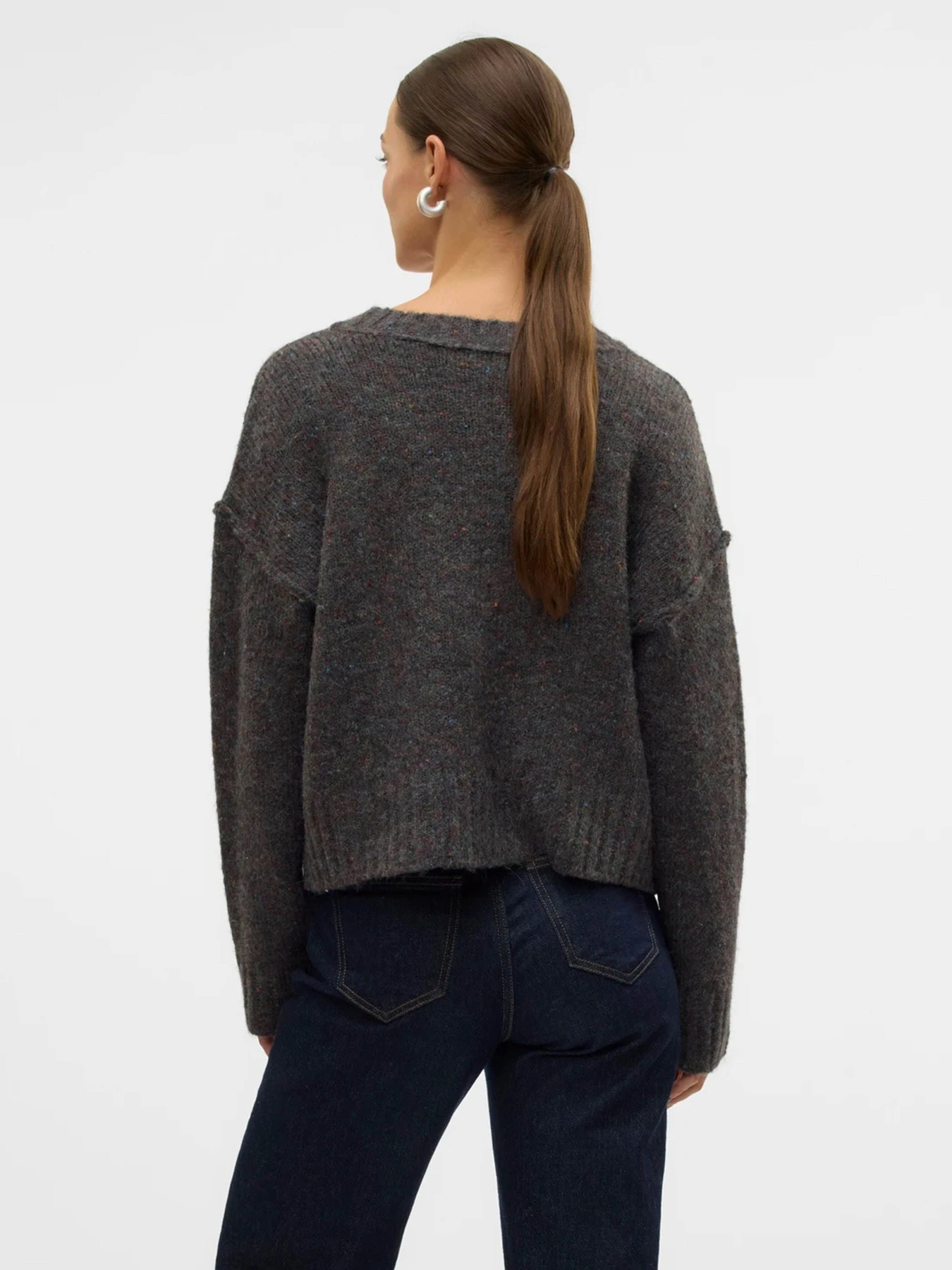 Свитры и кардиганы Vero Moda модель 10314095_Dark Grey Melange Свитры и кардиганы Vero Moda модель 10314095_Dark Grey Melange Фото
