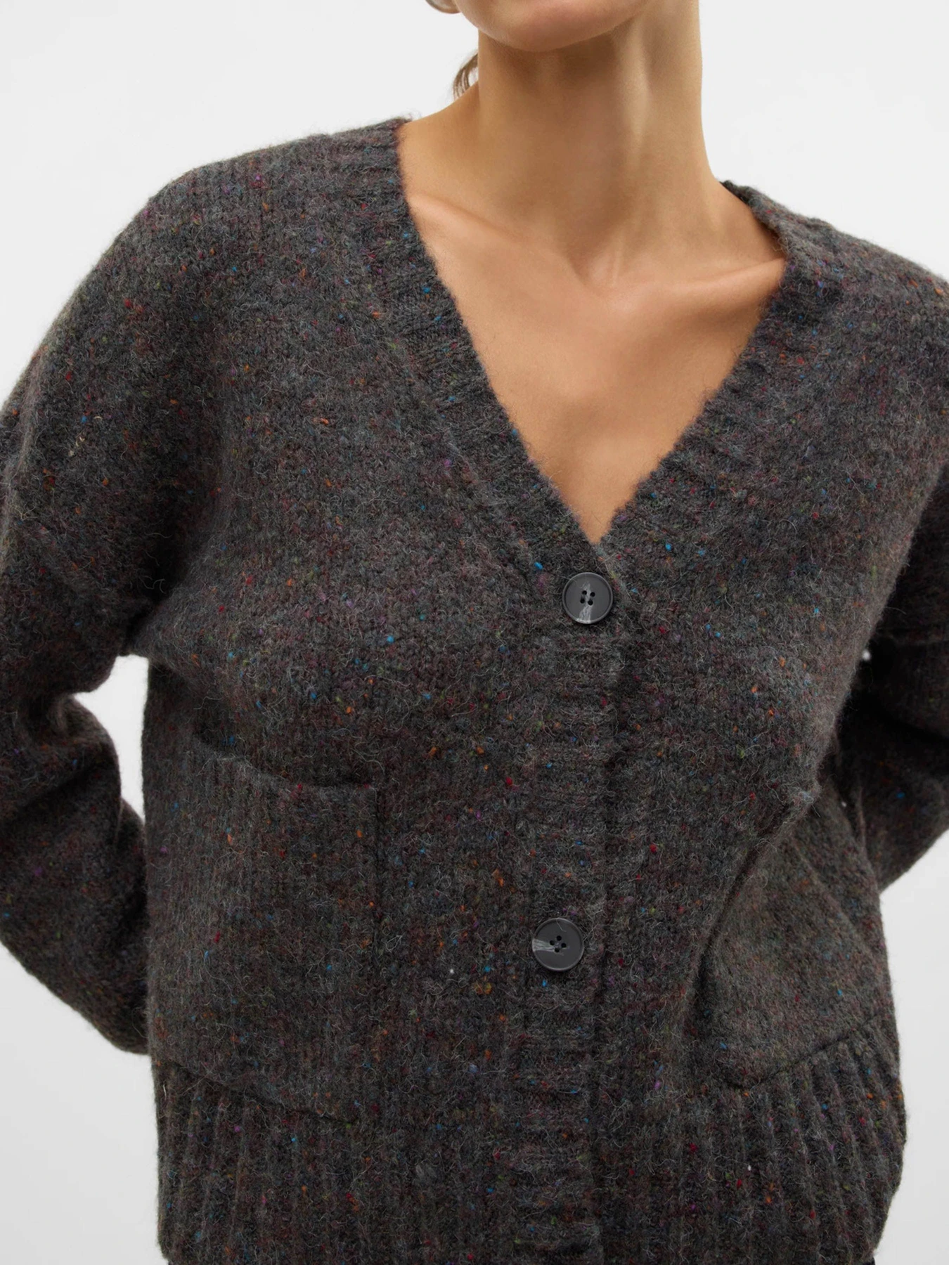 Свитры и кардиганы Vero Moda модель 10314095_Dark Grey Melange Свитры и кардиганы Vero Moda модель 10314095_Dark Grey Melange Фото