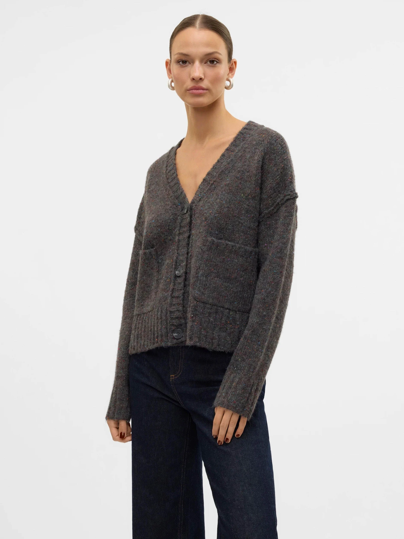 Свитры и кардиганы Vero Moda модель 10314095_Dark Grey Melange Свитры и кардиганы Vero Moda модель 10314095_Dark Grey Melange Фото