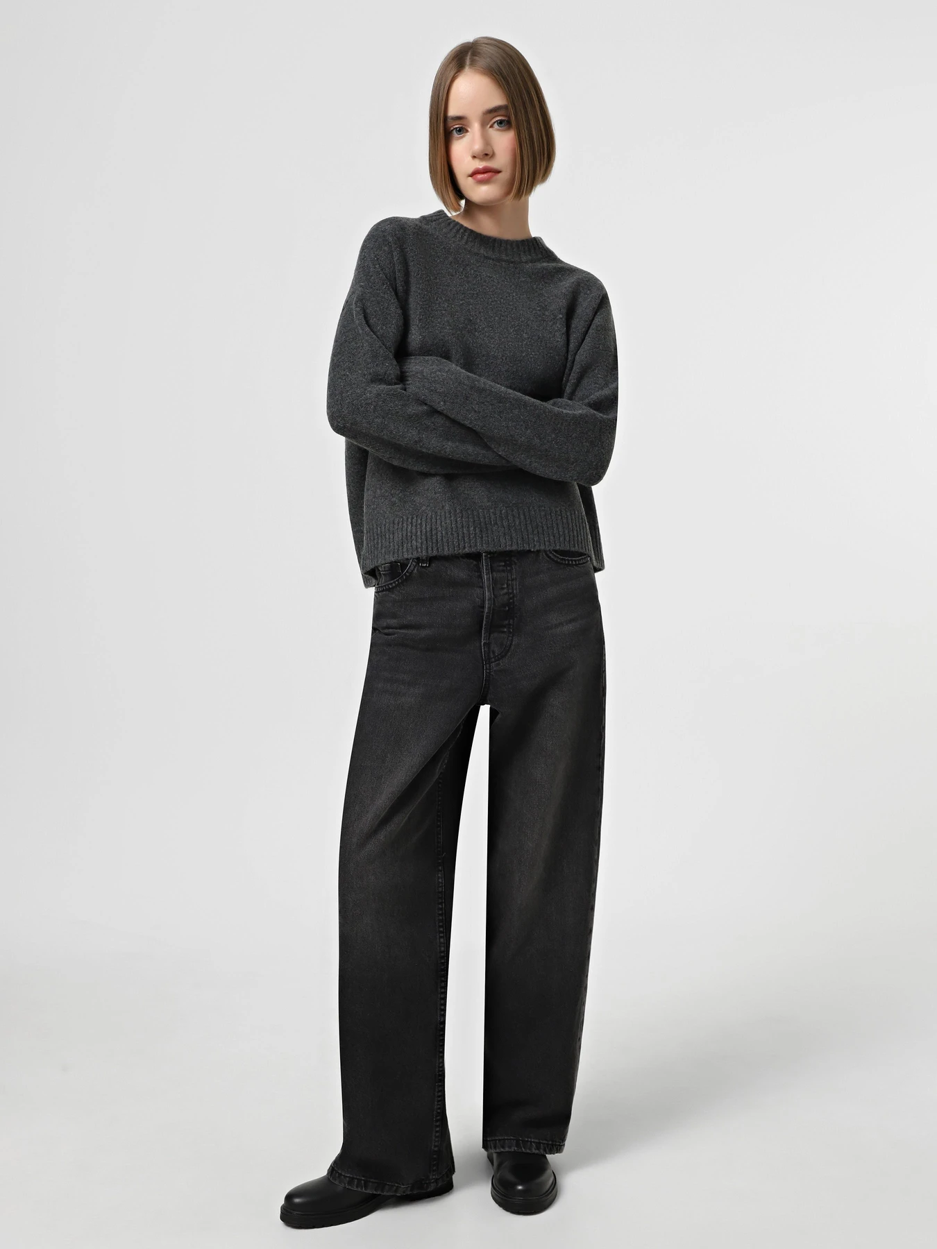 Свитры и кардиганы Vero Moda модель 10315816_Dark Grey Melange Свитры и кардиганы Vero Moda модель 10315816_Dark Grey Melange Фото