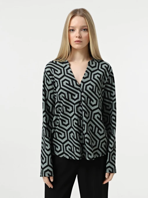 Рубашки Vero Moda модель 10322081_Chinois Green Grap Фото