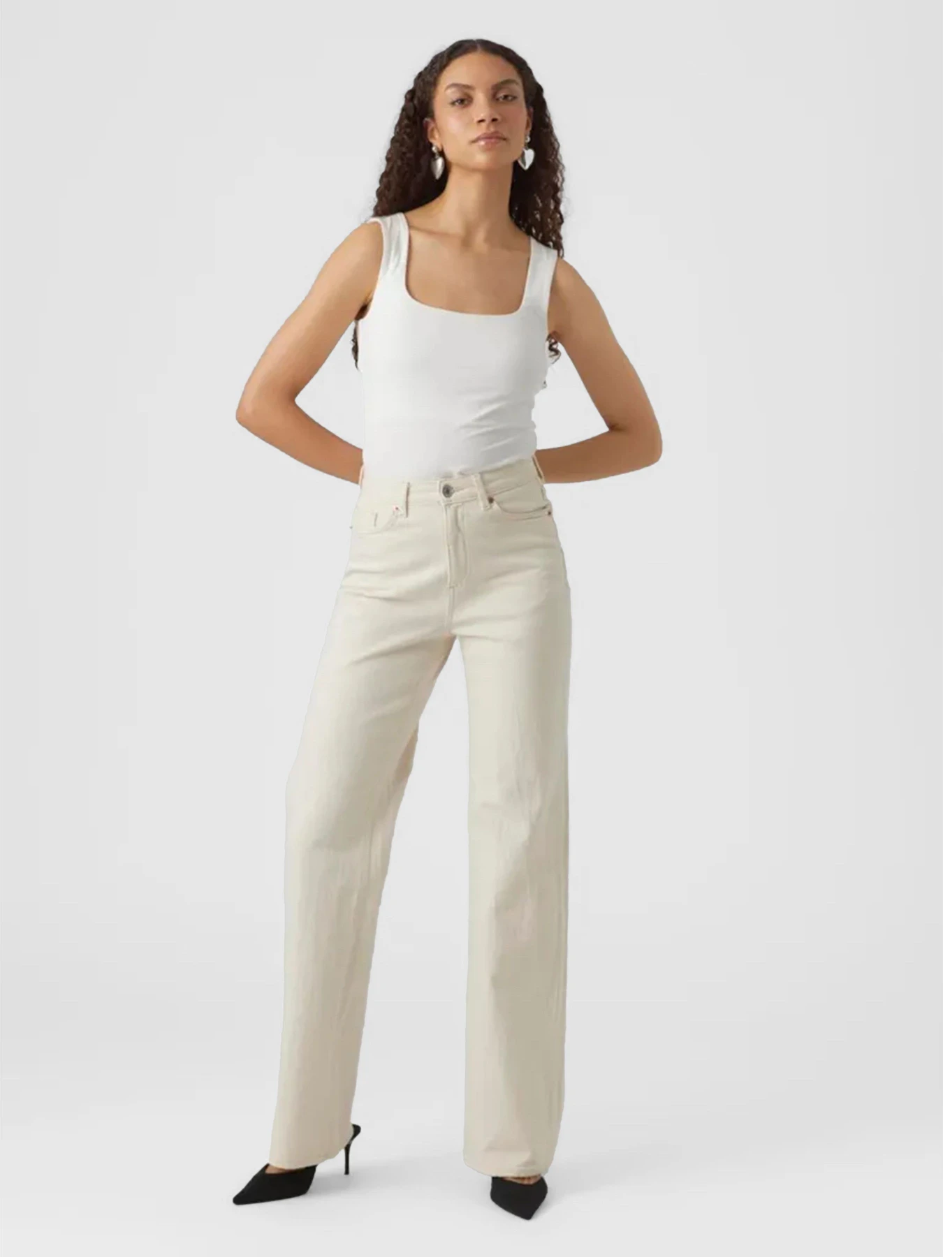 Джинси Vero Moda TESSA HR WIDE JEANS модель 10287303_Ecru Фото