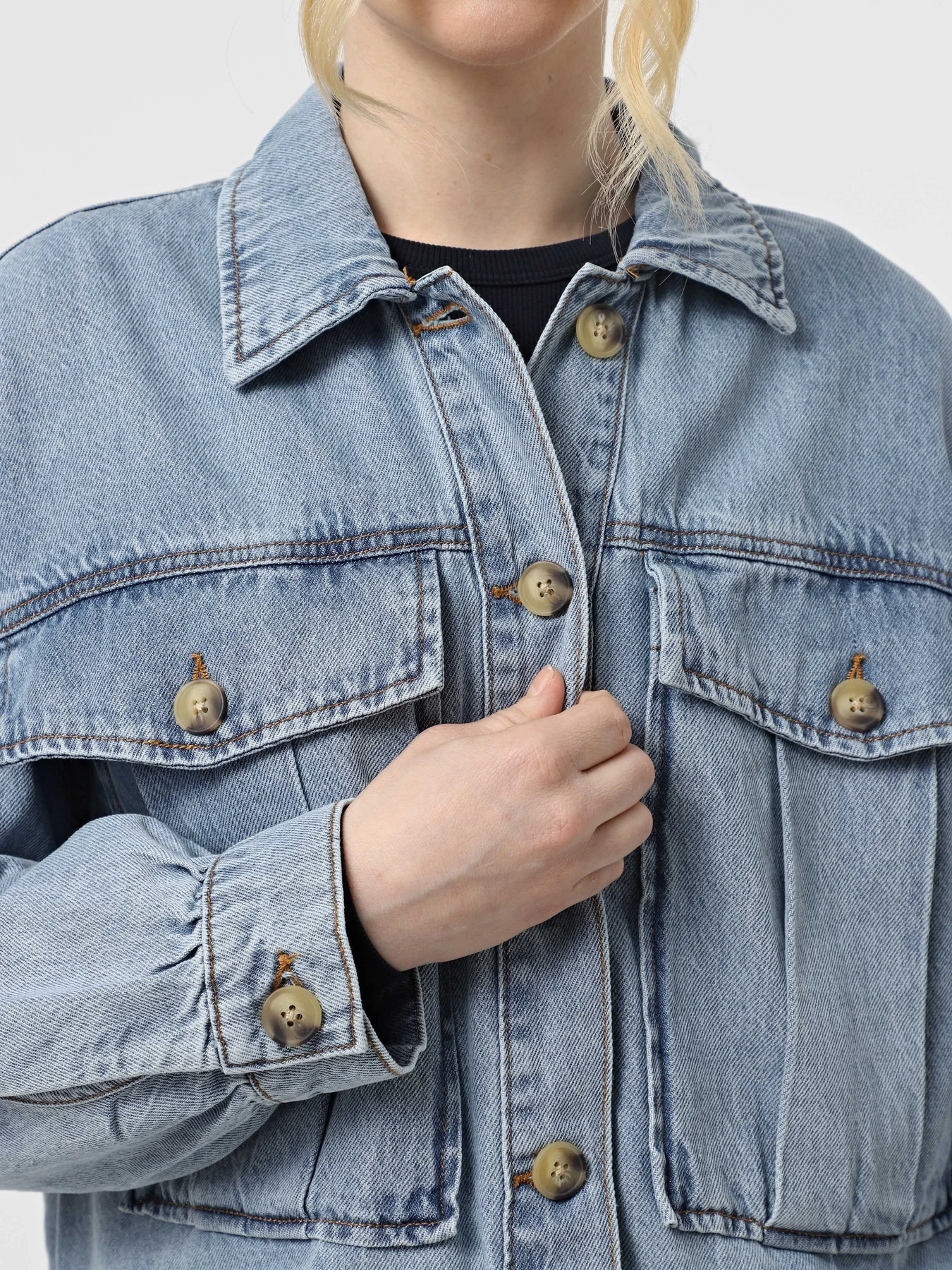 Куртки и дубленки Vero Moda модель 10323236_Light Blue Denim Фото