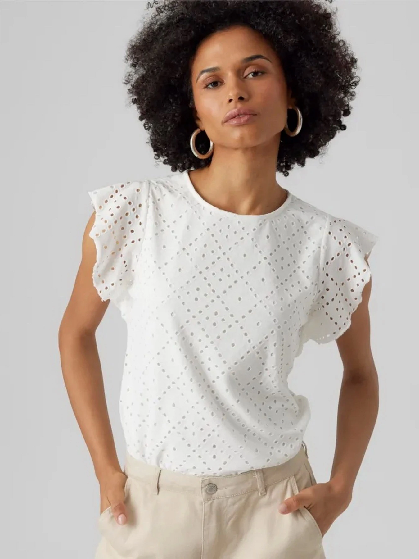 Футболки і поло Vero Moda TASSA SL FRILL TOP модель 10286067_Snow White Футболки і поло Vero Moda TASSA SL FRILL TOP модель 10286067_Snow White Фото