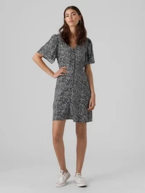 Платья Vero Moda ALBA SS SHORT DRESS модель 10292845_Black Joey dot Фото