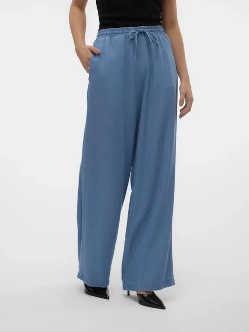Брюки Vero Moda BREE HW LONG LOOSE TENCEL PANT модель 10304898_Medium Blue Denim Фото