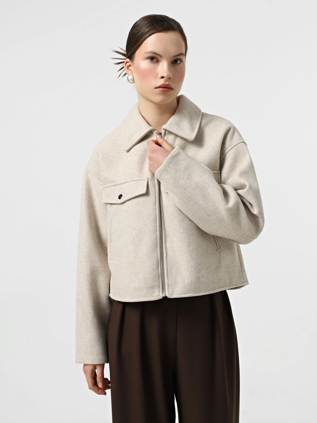 Куртки и дубленки Vero Moda модель 10321977_Oatmeal MELANGE Куртки и дубленки Vero Moda модель 10321977_Oatmeal MELANGE Фото