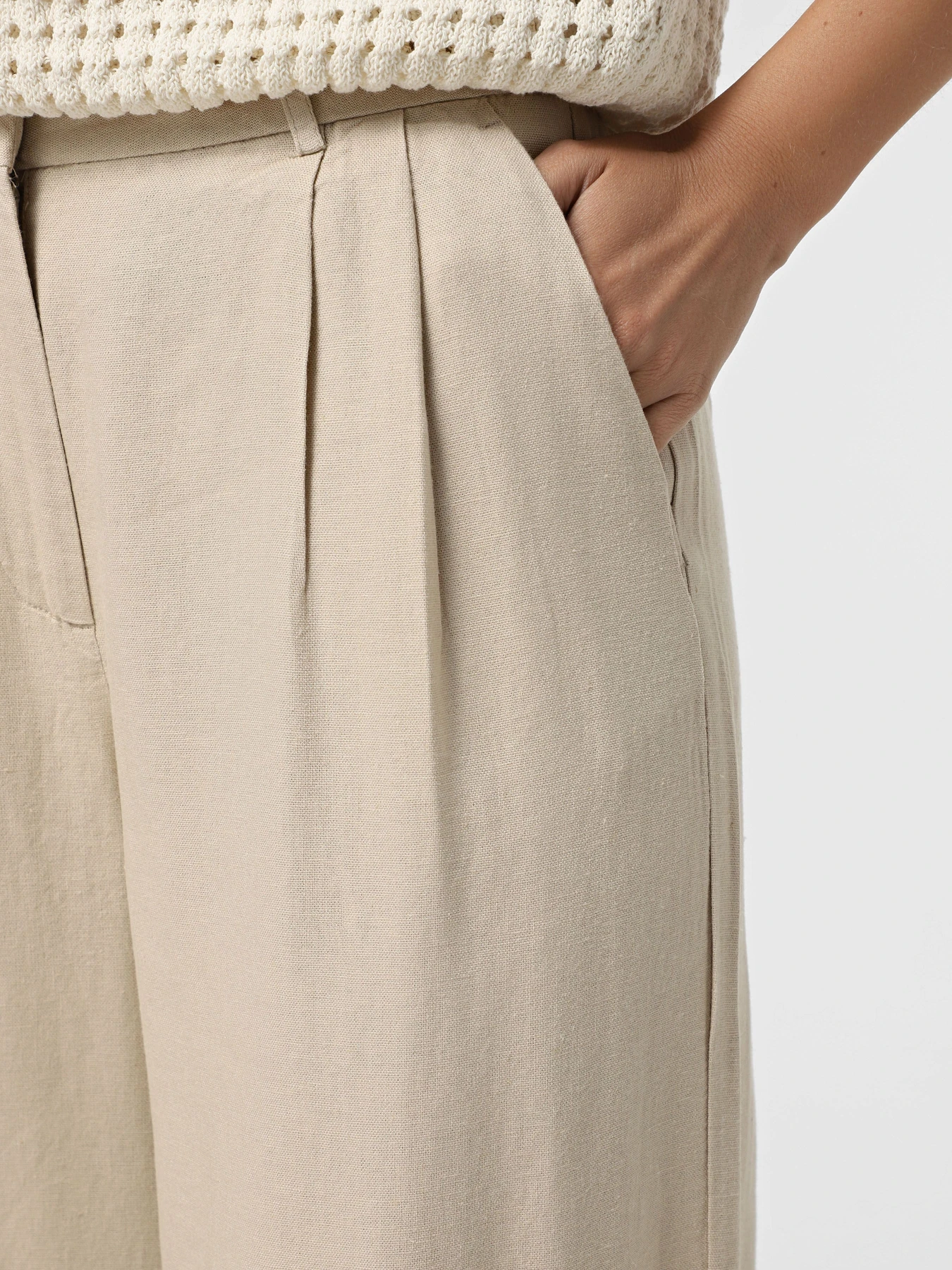 Брюки Vero Moda модель 10322125_Oatmeal MELANGE Фото