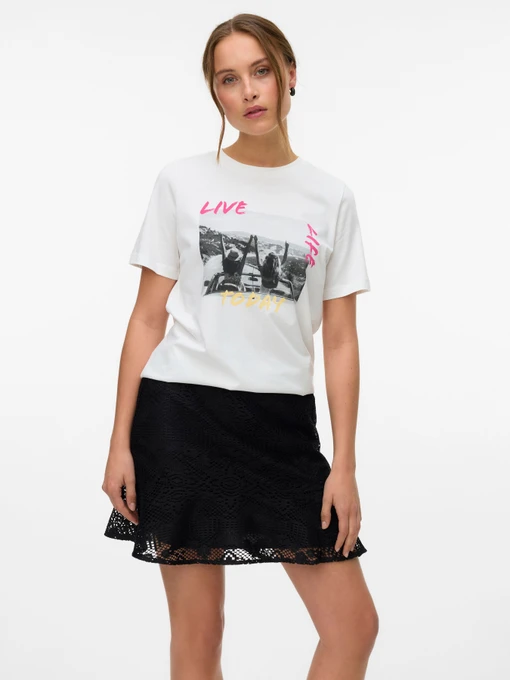 Футболки и поло Vero Moda модель 10327145_Snow White LIVE LIFE Фото