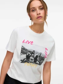 Футболки и поло Vero Moda модель 10327145_Snow White LIVE LIFE Фото