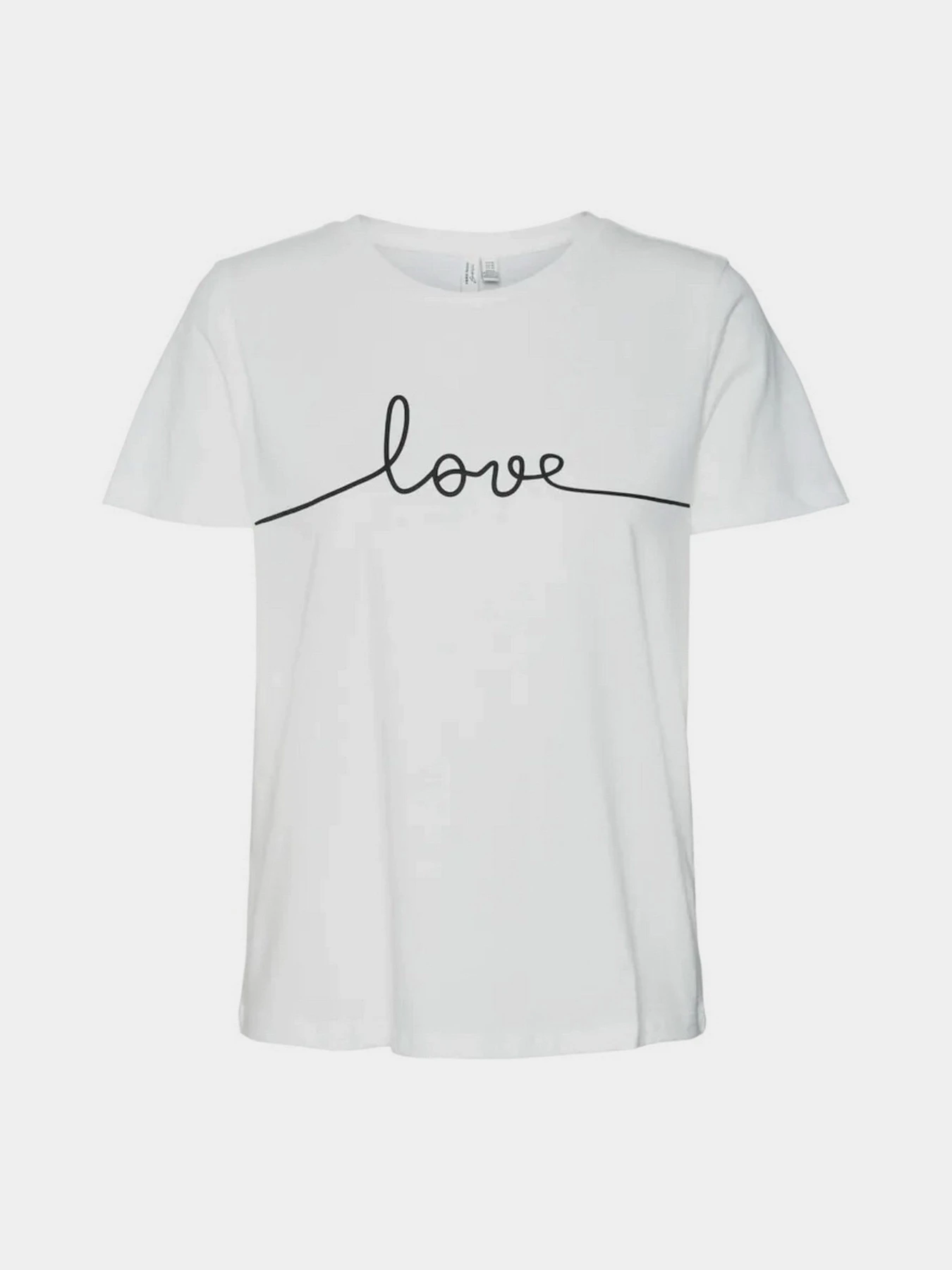 Футболки и поло Vero Moda модель 10332587_Snow White LOVE in BLACK Футболки и поло Vero Moda модель 10332587_Snow White LOVE in BLACK Фото