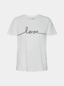 Футболки и поло Vero Moda модель 10332587_Snow White LOVE in BLACK Фото