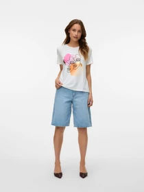 Футболки і поло Vero Moda VMDIFACEY S/S O-NECK T-SHIRT модель 10333772_Snow White PINK & ORANGE F Фото