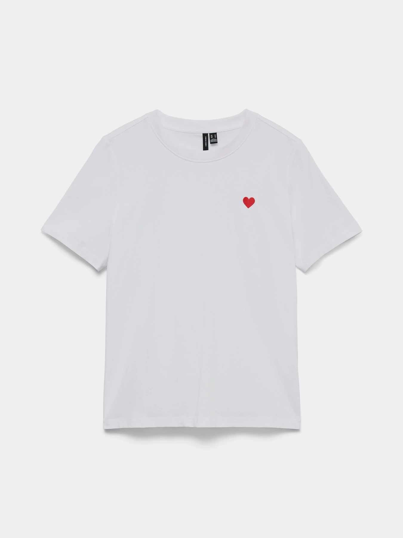 Футболки и поло Vero Moda модель 10316991_Bright White Red Heart Футболки и поло Vero Moda модель 10316991_Bright White Red Heart Фото
