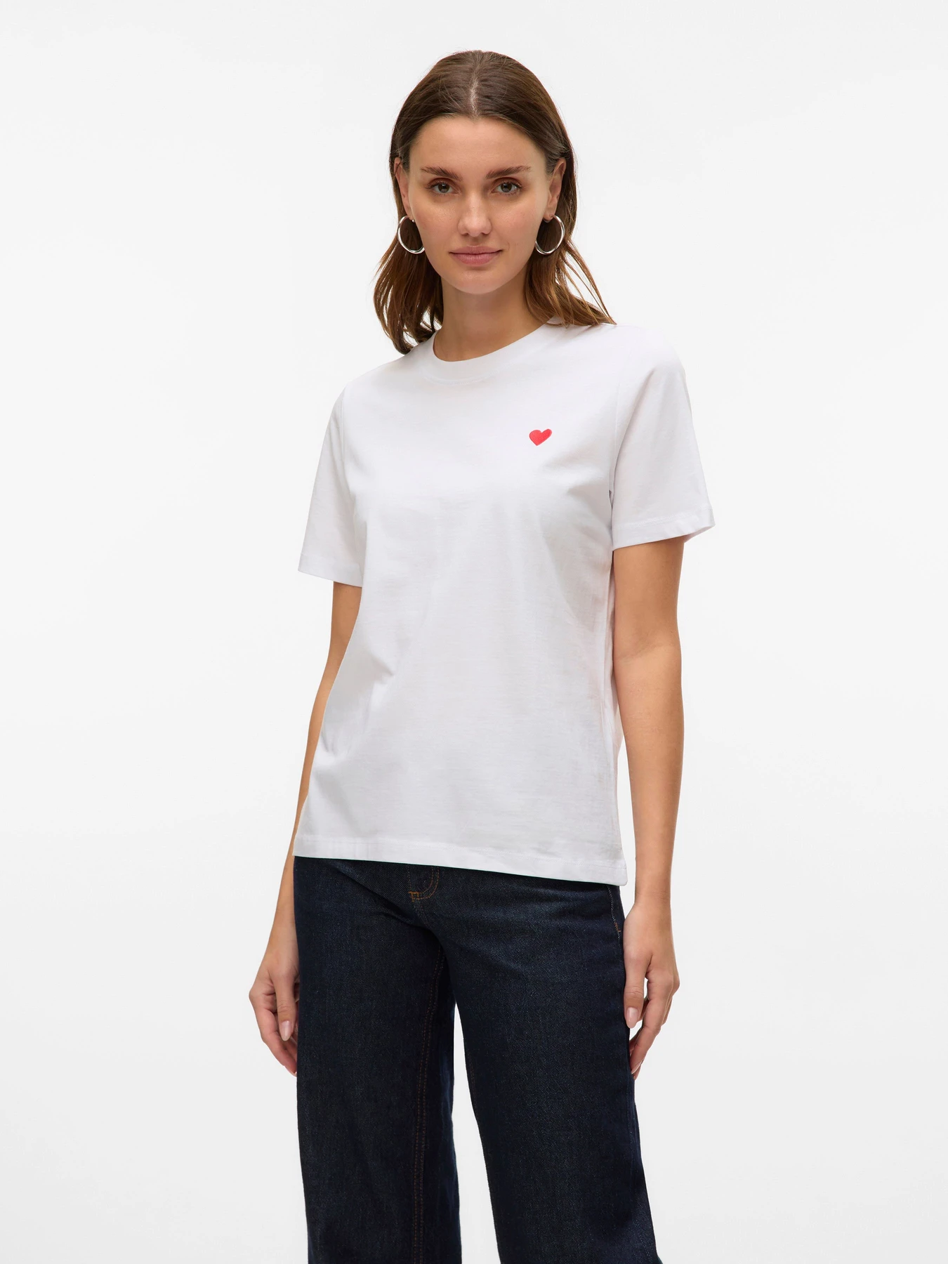 Футболки и поло Vero Moda модель 10316991_Bright White Red Heart Футболки и поло Vero Moda модель 10316991_Bright White Red Heart Фото