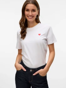 Футболки и поло Vero Moda модель 10316991_Bright White Red Heart Фото