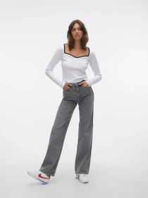Джинсы Vero Moda TESSA HR WIDE JEANS модель 10287304_Medium Grey Denim Фото