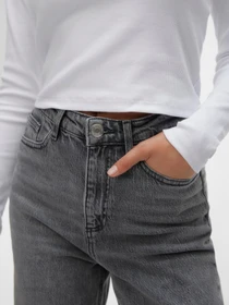 Джинсы Vero Moda TESSA HR WIDE JEANS модель 10287304_Medium Grey Denim Фото