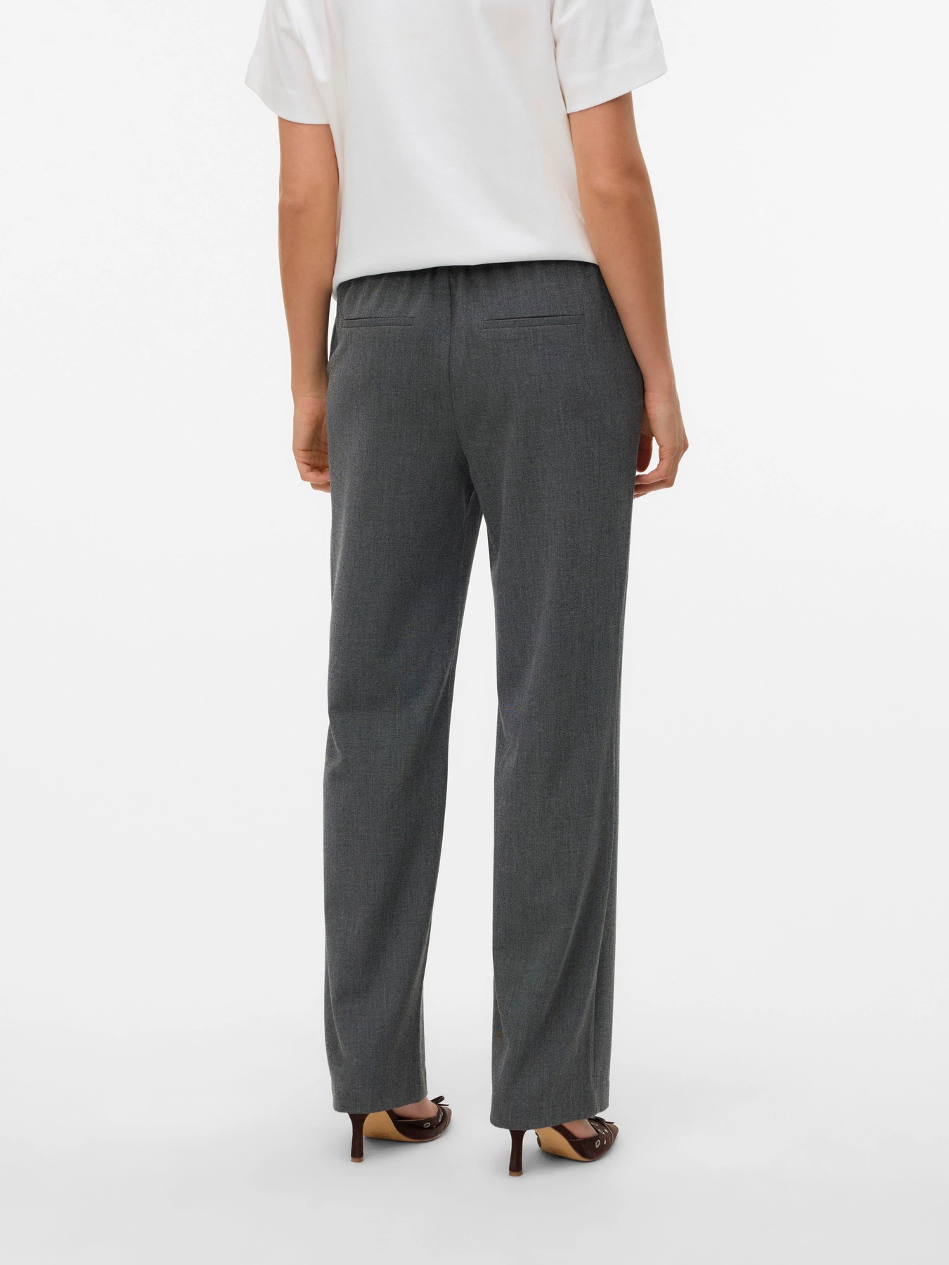 Штани Vero Moda MAYA KIARA MW STRAIGHT PANT модель 10331956_Black GREY MELANGE Штани Vero Moda MAYA KIARA MW STRAIGHT PANT модель 10331956_Black GREY MELANGE Фото