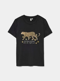 Футболки і поло Vero Moda FEO S/S O-NECK T-SHIRT модель 10332807_Black ACID WASH W. GOLD TI Фото