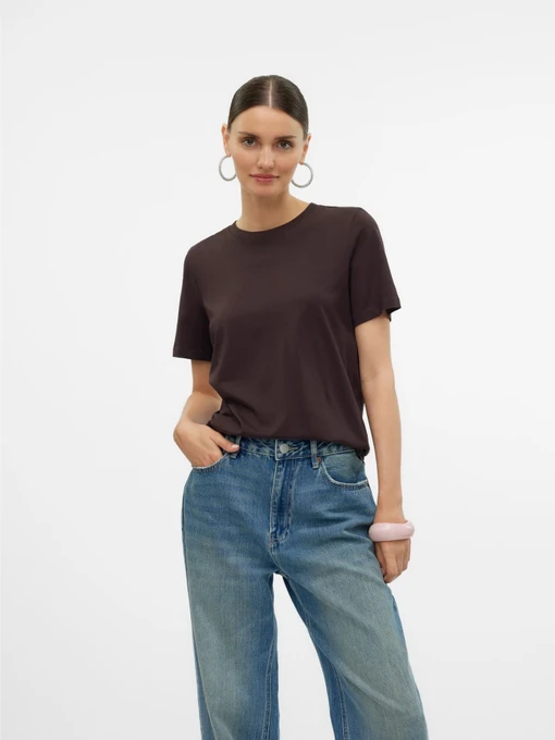 Футболки и поло Vero Moda PAULINA SS T-SHIRT модель 10316991_Chocolate Torte Фото