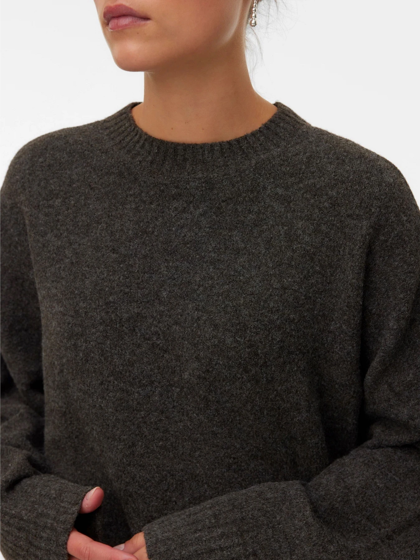 Свитры и кардиганы Vero Moda BOOM LS O-NECK PULLOVER модель 10320463_Chocolate Torte MELANGE Свитры и кардиганы Vero Moda BOOM LS O-NECK PULLOVER модель 10320463_Chocolate Torte MELANGE Фото