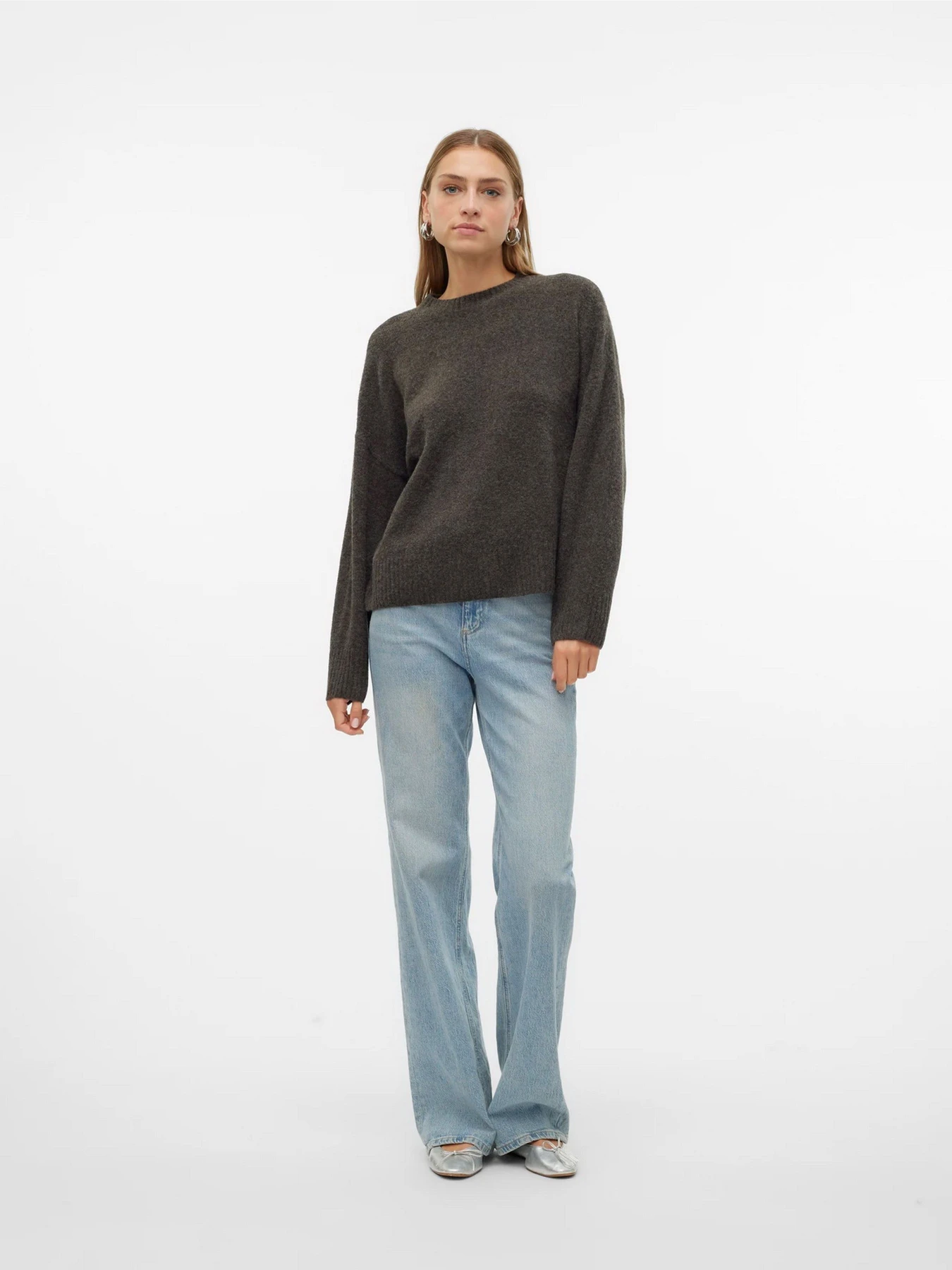 Свитры и кардиганы Vero Moda BOOM LS O-NECK PULLOVER модель 10320463_Chocolate Torte MELANGE Свитры и кардиганы Vero Moda BOOM LS O-NECK PULLOVER модель 10320463_Chocolate Torte MELANGE Фото