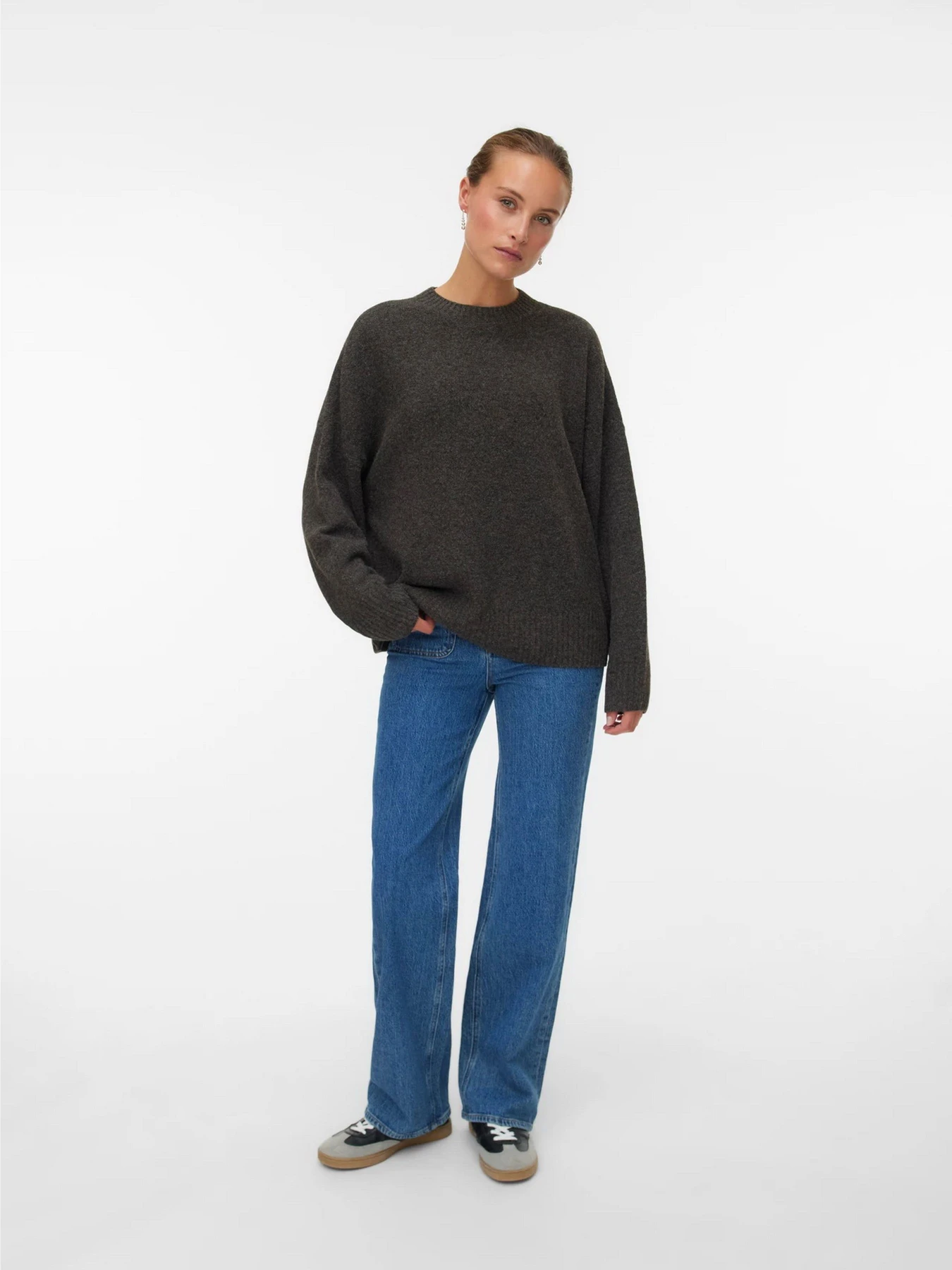 Свитры и кардиганы Vero Moda BOOM LS O-NECK PULLOVER модель 10320463_Chocolate Torte MELANGE Свитры и кардиганы Vero Moda BOOM LS O-NECK PULLOVER модель 10320463_Chocolate Torte MELANGE Фото
