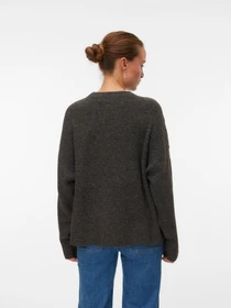 Свитры и кардиганы Vero Moda BOOM LS O-NECK PULLOVER модель 10320463_Chocolate Torte MELANGE Фото