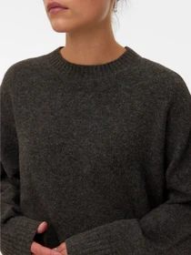 Свитры и кардиганы Vero Moda BOOM LS O-NECK PULLOVER модель 10320463_Chocolate Torte MELANGE Фото