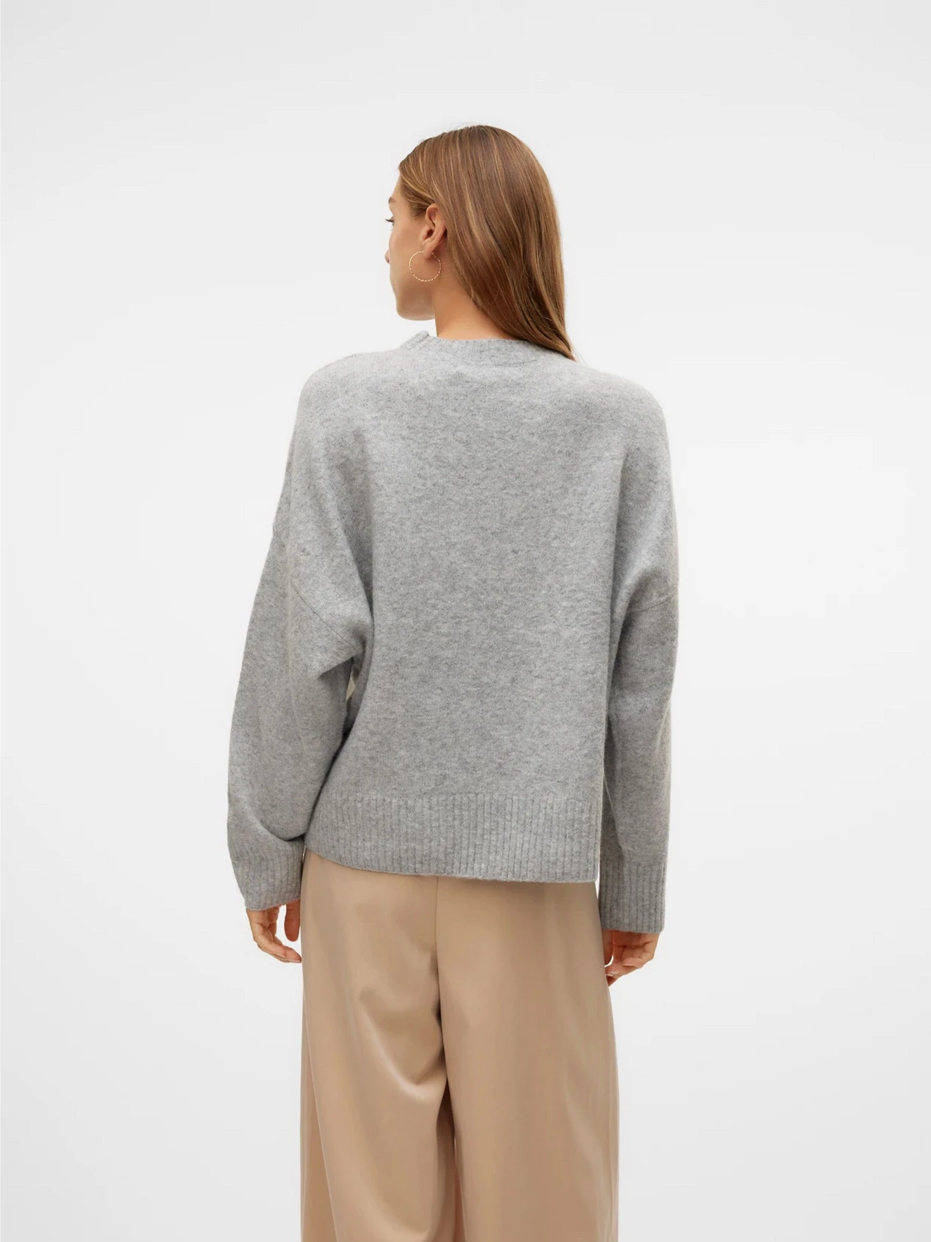 Свитры и кардиганы Vero Moda BOOM LS O-NECK PULLOVER модель 10320463_Light Grey Melange Свитры и кардиганы Vero Moda BOOM LS O-NECK PULLOVER модель 10320463_Light Grey Melange Фото