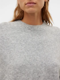 Свитры и кардиганы Vero Moda BOOM LS O-NECK PULLOVER модель 10320463_Light Grey Melange Фото